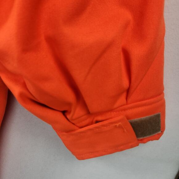 Raewiks Mens Chore Coat SZ LG Orange Hooded Insulated Water Proof Vintage - Picture 12 of 16